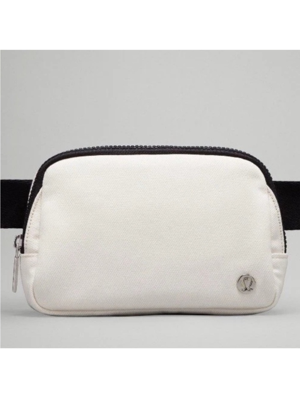 lululemon athletica White Crossbody Belt Bag with Black Trim